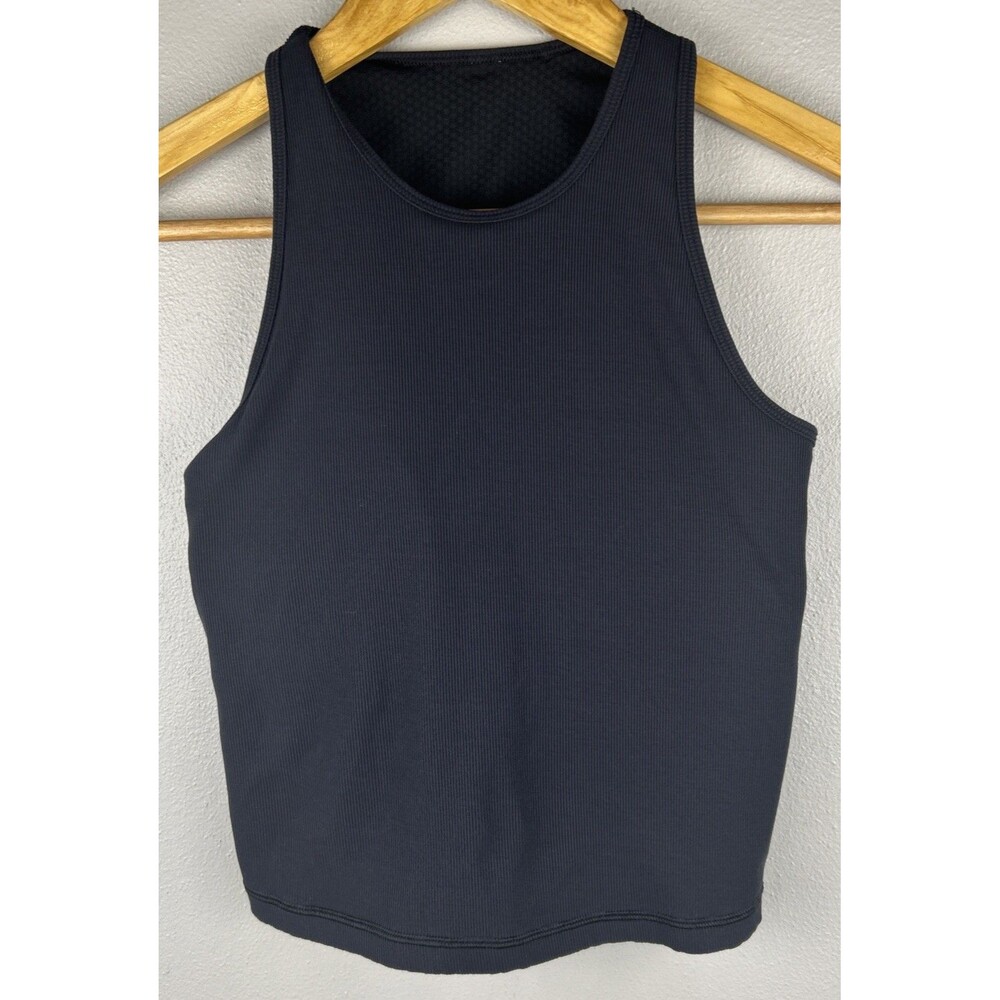 Vuori Pose Plyo Rib Tank Top Built In Bra Black Size Small VW1009
